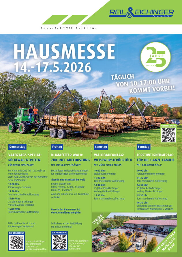 REIL & EICHINGER HAUSMESSE 25 JAHRE FORSTTECHNIK ERLEBEN